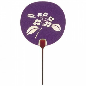 日本製(MADE IN JAPAN) うちわ あじさい (紫) 2401 【北海道・沖縄・離島配送不可】