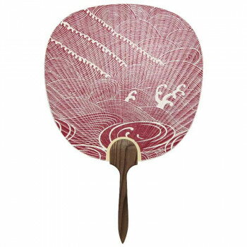 日本製(MADE IN JAPAN) うちわ うず潮(エンジ) 2719 【北海道・沖縄・離島配送不可】