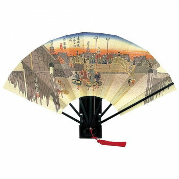 日本製(MADE IN JAPAN) 飾り扇 日本橋 (箱・立て付) 5512 【北海道・沖縄・離島配送不可】