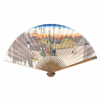 Folding Fan - 日本製(MADE IN JAPAN) 飾り扇 日本橋 5517 【北海道・沖縄・離島配送不可】