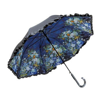 Umbrella - ユーパワー 名画フリルジャンプ傘(晴雨兼用) ルノワール「大きな花瓶」 AU-02605 【北海道・沖縄・離島配送不可】