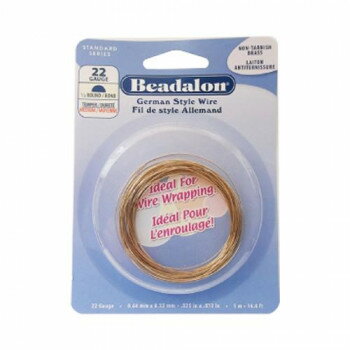 Beadalon(ビーダロン) ハーフラウンドワイヤー ノンターニッシュブラス 0.64mm×5m 22 【北海道・沖縄・離島配送不可】