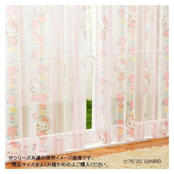サンリオ キティ レースカーテン2枚セット 100×133cm SB-522-S 【沖縄配送不可】