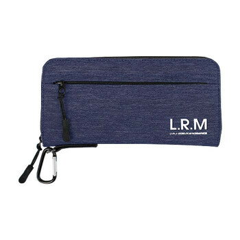 女士錢包 - L.R.M 隠しジップラウンド長財布 CMK-0558 ネイビー 【北海道・沖縄・離島配送不可】