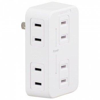 OHM 発煙ガード安全タップ 6個口 HS-TM6HS3-W 【北海道・沖縄・離島配送不可】