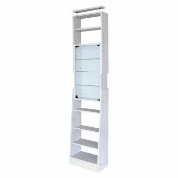 天井つっぱりコレクションラック　ホワイト　NCR-T001W 【北海道・沖縄・離島配送不可】