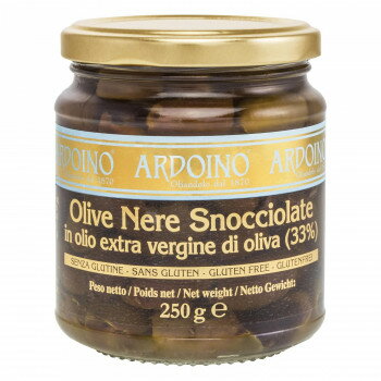 アルドイーノ　ブラックオリーブ　塩水漬け　ネーレ　種なし　250g　6個セット　1255 【北海道・沖縄・離島配送不可】
