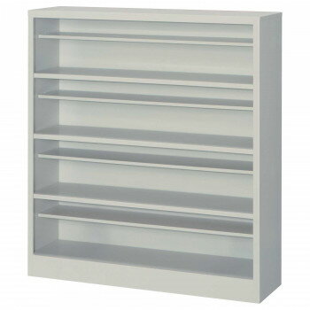 シューズロッカー　4段中棚付オープンタイプ　ニューグレー COM-NPL4 【北海道・沖縄・離島配送不可】