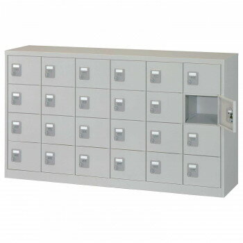 シューズロッカー　6列4段扉付・ダイヤル錠タイプ　ニューグレー COM-SC-24K 【北海道・沖縄・離島配送..