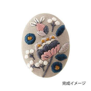 フランス刺しゅうブローチキット ピオニー 9079 【沖縄配送不可】