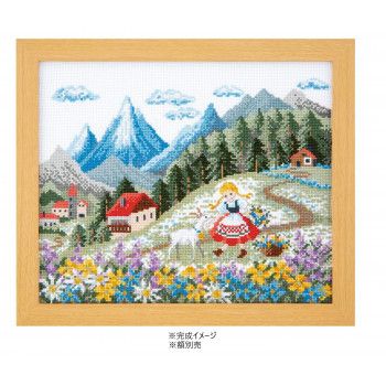 オリムパス オノエ・メグミ 刺しゅうキットシリーズ 花と少女の物語 アルプスの少女ハイジ 7534 【北海道・沖縄・離島配送不可】