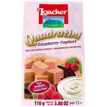 ロアカー　クワドラティーニ　ウエハース　ラズベリーヨーグルト　110g　12セット 【北海道・沖縄・離..