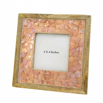 ビーズウッドフレーム スクエア ピンクブラウン 14921801083 【北海道・沖縄・離島配送不可】