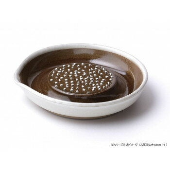 元重製陶所　もとしげ　おろし器 白マット 大(18cm) 【北海道・沖縄・離島配送不可】