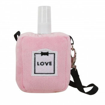 ぬいぐるみボトルホルダー　容量30mlスプレーボトル付　パヒューム・ピンク　NBH-986 【北海道・沖縄・離島配送不可】