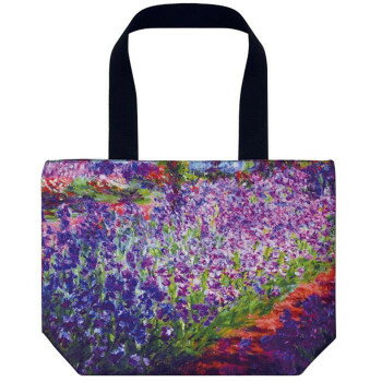 ユーパワー 名画バッグ モネ「モネのアイリスガーデンLサイズ」 AU-01808 【北海道・沖縄・離島配送不可】