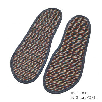 ＜＜ご注意下さい＞＞こちらの商品はメーカーよりお客様へ直接お届けの品になります。 当店での在庫はしておりません。在庫の有無はメーカー在庫のみになりますので、急な欠品や急に廃盤になる可能性がございます。こちらの商品の配送について○北海道・沖縄・離島につきましては、配送不可となりますので予めご了承お願いします。こちらの商品の包装(ラッピング)について○上記の理由(メーカーより直送)により包装はできませんので予めご了承お願いします。こちらの商品の不具合について○お届けしましたこちらの商品に不具合があった場合、商品到着日より1週間以内に当店にご連絡ください。メーカーが直接対応させて頂きます。○お客様がご自身で修理された場合、費用の負担は致しかねますので予めご了承下さい。い草のインソールです。消臭、抗菌効果があります。サイズ：Lサイズ:24〜24.5cm個装サイズ：30×10×1cm重量：個装重量：200g素材・材質：い草生産国：中国