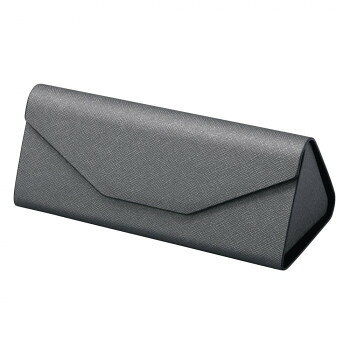 軽量化した折りたたみメガネケース。サイズ：内寸:約W151×D62×H55mm個装サイズ：7.0×16.5×2.2cm重量：約85g個装重量：87g素材・材質：合紙合皮仕様：マグネット式セミハード鼻当:なし内貼り:ブラック生産国：中国