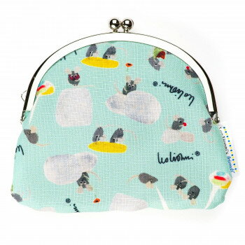 レオ・レオニズ フレンズ フレデリック総柄 がま口 サックス CKLL035-2 【北海道・沖縄・離島配送不可】