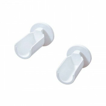 ＜＜ご注意下さい＞＞こちらの商品はメーカーよりお客様へ直接お届けの品になります。 当店での在庫はしておりません。在庫の有無はメーカー在庫のみになりますので、急な欠品や急に廃盤になる可能性がございます。こちらの商品の配送について○北海道・沖縄・離島につきましては、配送不可となりますので予めご了承お願いします。こちらの商品の包装(ラッピング)について○上記の理由(メーカーより直送)により包装はできませんので予めご了承お願いします。こちらの商品の不具合について○お届けしましたこちらの商品に不具合があった場合、商品到着日より1週間以内に当店にご連絡ください。メーカーが直接対応させて頂きます。○お客様がご自身で修理された場合、費用の負担は致しかねますので予めご了承下さい。室内の壁にピンをさすだけ。対面・コーナーの壁で使える竿受けです。サイズ：幅5.3cm×高さ5.3cm×奥行8.9cm個装サイズ：6×10×13cm重量：100g/1セット個装重量：125g素材・材質：ASA、ステンレス付属品：釘ピン14本(予備2本含む)、取付ネジφ4×50 4本生産国：中国