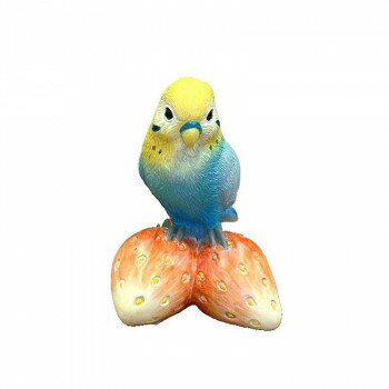 レジン セキセイインコとイチゴ 73456 【北海道・沖縄・離島配送不可】