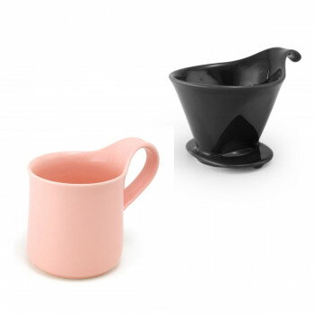 ZERO JAPAN(ゼロジャパン) ドリッパー＆カフェマグセット ドリッパートレイ付 DMZ-16 BK/PI 【北海道・沖縄・離島配送不可】