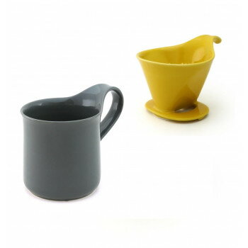 ZERO JAPAN(ゼロジャパン) ドリッパー＆カフェマグセット ドリッパートレイ付 DMZ-16 YP/SGY 【北海道..