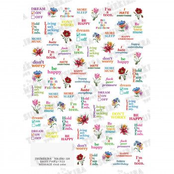 TSUMEKIRA(ツメキラ) ネイルシール DAISY プロデュース13 MESSAGE vivid color NN-DAI-120 【北海道・沖縄・離島配送不可】