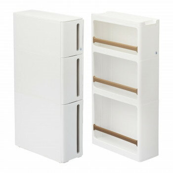 ストランティ　すきま収納ラック　ラック・ドロアーセットBB　W170×D450×H850mm　ホワイト・RBDB-WH 【北海道・沖縄・離島配送不可】