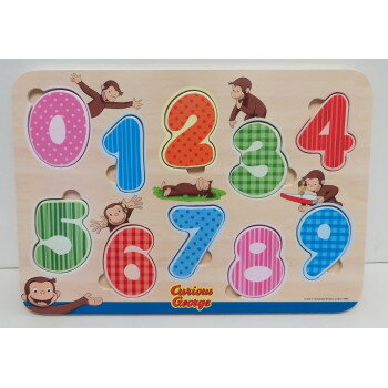 おさるのジョージ 木製すうじパズル VG4 【北海道・沖縄・離島配送不可】