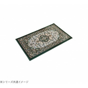 玄関マット 洗える モケット織り 王朝柄 「メンデル」 グリーン 約67×110cm 1310460121901 【北海道・沖縄・離島配送不可】