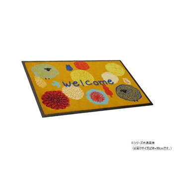 ＜＜ご注意下さい＞＞こちらの商品はメーカーよりお客様へ直接お届けの品になります。 当店での在庫はしておりません。在庫の有無はメーカー在庫のみになりますので、急な欠品や急に廃盤になる可能性がございます。こちらの商品の配送について○北海道・沖縄・離島につきましては、配送不可となりますので予めご了承お願いします。こちらの商品の包装(ラッピング)について○上記の理由(メーカーより直送)により包装はできませんので予めご了承お願いします。こちらの商品の不具合について○お届けしましたこちらの商品に不具合があった場合、商品到着日より1週間以内に当店にご連絡ください。メーカーが直接対応させて頂きます。○お客様がご自身で修理された場合、費用の負担は致しかねますので予めご了承下さい。玄関の雰囲気が変わる可愛らしいデザインです。厚さ5mmの薄型なので玄関のドアを開けても引っかかりにくくなっています。汚れたら水洗いが出来ます。水洗い可干し方は日陰のつり干しがよい。※ 掲載写真は表記サイズと異なる場合がございます。※ 画面上のカラーはご使用ブラウザやモニターの設定により、実物とは若干異なる場合がございます。あらかじめご了承の上、ご注文をお願いいたします。サイズ：約59×90cm個装サイズ：50.0×60.0×1.0cm重量：個装重量：2000g素材・材質：表地:ナイロン100%(カットパイル)裏地:合成ゴム生産国：中国