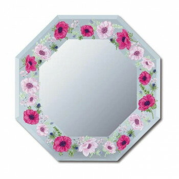 ユーパワー FGデザイン 八角ミラー Sサイズ 「アネモネ」 FM-02805 【北海道・沖縄・離島配送不可】