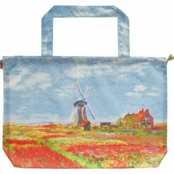 名画レインバッグカバー モネ「チューリップ畑」 AU-01022 【北海道・沖縄・離島配送不可】