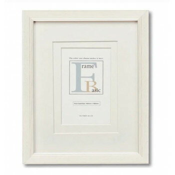 ベーシック フレーム ダブルマット付インチサイズ ホワイト BS-01521 【北海道・沖縄・離島配送不可】(3.0)