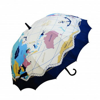 藤田屋 一枚張り長傘 マリン地図 DA-2175 【北海道・沖縄・離島配送不可】