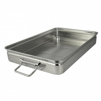 スギコ 18-8手付番重バット(丸棒取手) SH-5537-08H(大・浅型8cm) ST0981 【北海道・沖縄・離島配送不可】