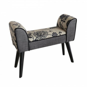 モダンテイスト スツール ベンチ S 椅子 グレー＆エスニック 2112STC007 【北海道・沖縄・離島配送不可】