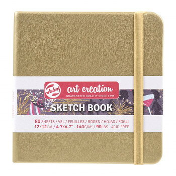 ターレンス アートクリエーションスケッチブック　ホワイトゴールド　12×12CM　T9314-144M 446973