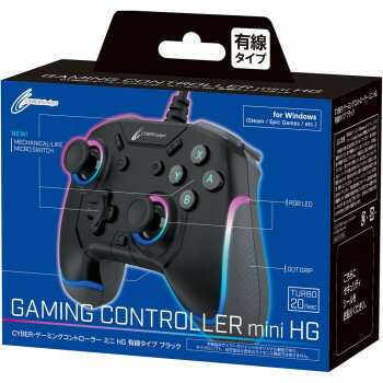 ゲーミングコントローラー ミニ HG 有線タイプ ブラック CY-WPCGCMWD-BK 【北海道・沖縄・離島配送不可】