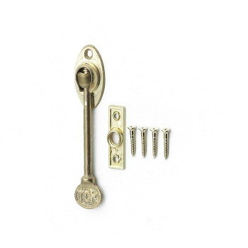 厚さ36mmの引き戸に使用できます。サイズ：個装サイズ：12×5.5×1.7cm重量：個装重量：25g素材・材質：本体:真鍮イモノ製、女捻:亜鉛ダイカスト真鍮メッキ付属品：ビス4本生産国：日本