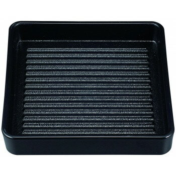 福井クラフト　16cm正角肉皿黒(塗無) 54250080 【北海道・沖縄・離島配送不可】