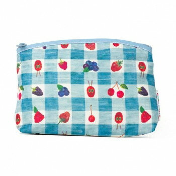 はらぺこあおむし 底ハギポーチ チェックブルー CKEC0019-3 【北海道・沖縄・離島配送不可】