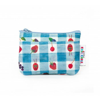 はらぺこあおむし ポケット付ミニ小銭入れ チェックブルー CKEC0020-3 【北海道・沖縄・離島配送不可】