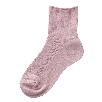 神戸生絲　コベス　婦人オーガニックコットンやわらか足口リブソックス22-25cm 3223 ピンク
