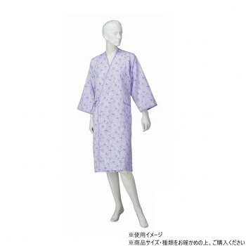 神戸生絲　コベス　婦人カラーガーゼ合わせ(ラグラン袖・湯上がり)L NE72 パープル 【沖縄配送不可】
