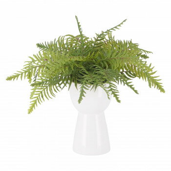 不二貿易　（C/D:41131） フェイクグリーン シダ セラミックポット 【北海道・沖縄・離島配送不可】