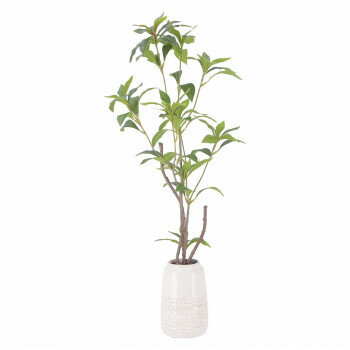 不二貿易　（C/D:41133） フェイクグリーン ギンモクセイ セラミックポット 【北海道・沖縄・離島配送不可】