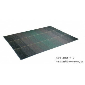 Door Mats - カーペット い草ボリュームラグ クリア 190×190cm ブルー 1070480043203 【北海道・沖縄・離島配送不可】