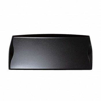 福井クラフト　耐熱A)尺2渕付ウェーブトレー黒SLタタキ 15066590 【北海道・沖縄・離島配送不可】